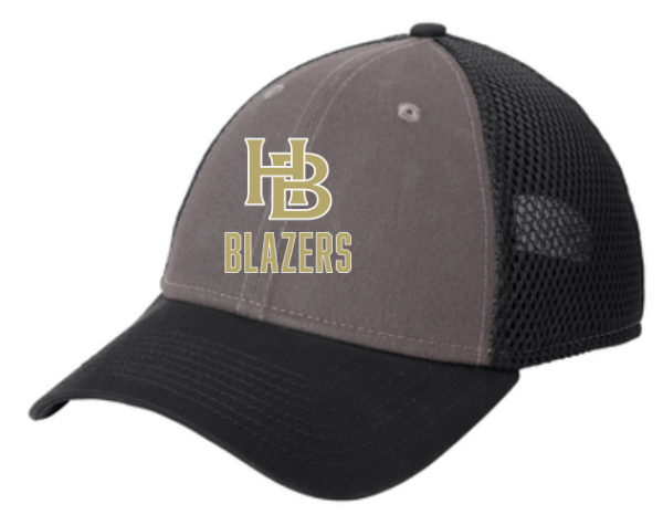13.) Hathaway Brown Year Round Athletics NE204 Embroidered Snapback Contrast Front Mesh Cap