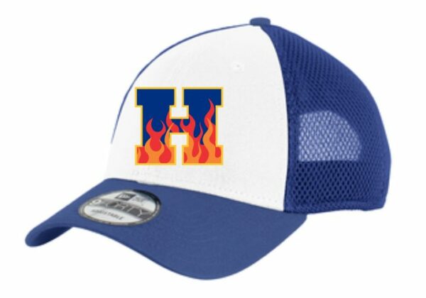23.) Hudson Heat NE204 Embroidered Snapback Contrast Front Mesh Cap