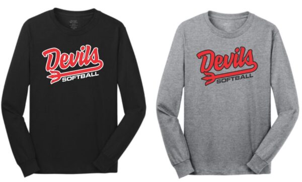 02.) Crestwood Softball PC54LS L/S Cotton Tee