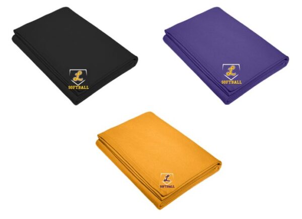 28.) Lakewood Softball BP78 Embroidered Core Fleece Sweatshirt Blanket