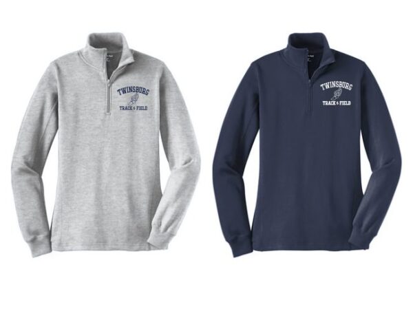 18.) Twinsburg High School Track and Field LST253 Embroidered Ladies Cotton 1/4 Zip