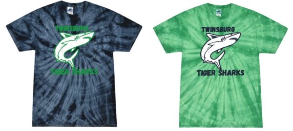 09.) Tiburones tigres de Twinsburg 1000 TEE COLORED S/S TIE DYE