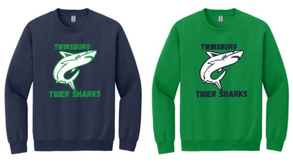 04.) Tiburones tigres de Twinsburg 18000 Crewneck Sweatshirt