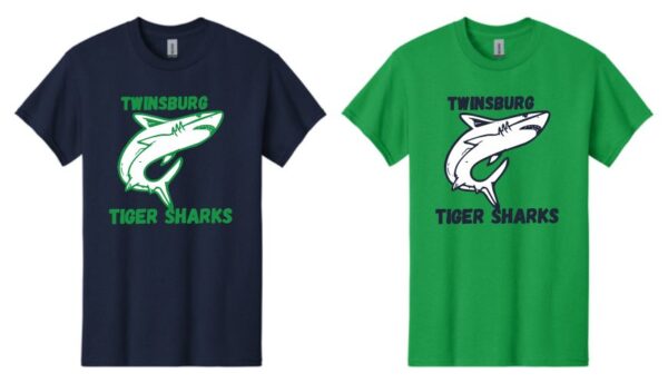 01.) Tiburones tigres de Twinsburg 5000 S/s algodón TEE
