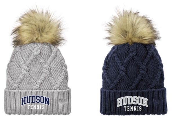 27.) Hudson Girls Tennis NE911 Embroidered Faux Fur Pom Beanie