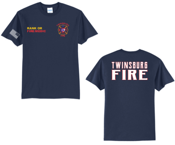 03.) Twinsburg Fire PC55T Tall Core Blend Tee