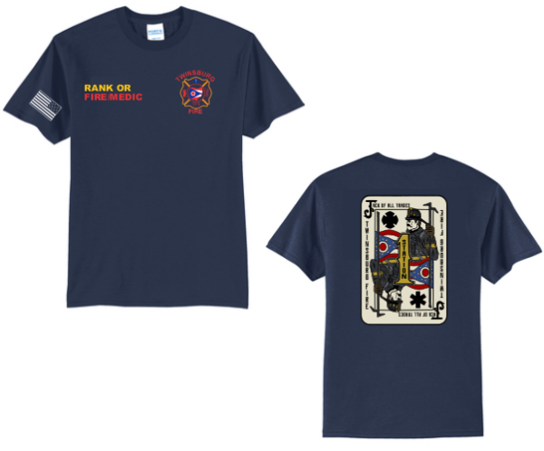 28.) Twinsburg Fire PC55T Tall Core Blend Tee *Station 1*