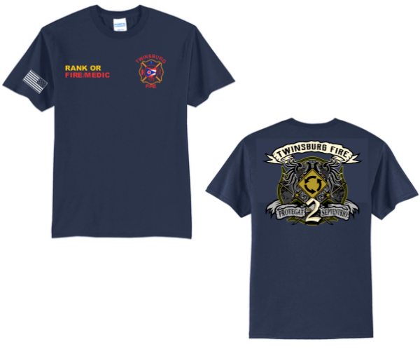 35.) Twinsburg Fire PC55T Tall Core Blend Tee *Station 2*