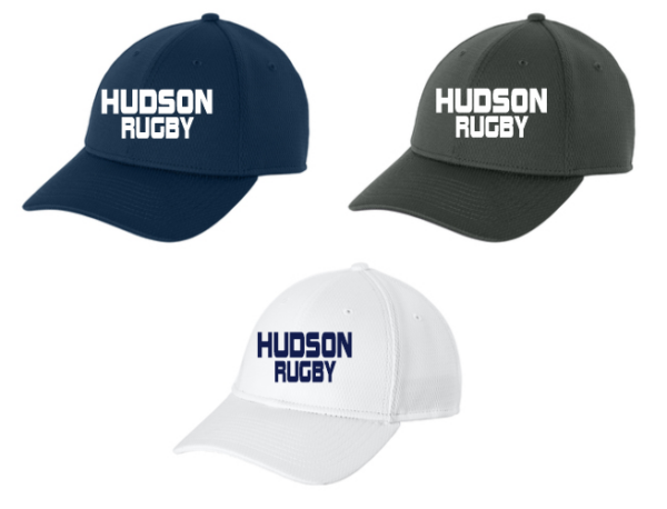 33.) Hudson Rugby NE209 Embroidered Performance Dash Adjustable Cap