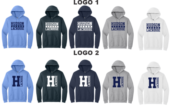 04.) Hudson High School Lacrosse 18500 Cotton Hooded Sweatshirt