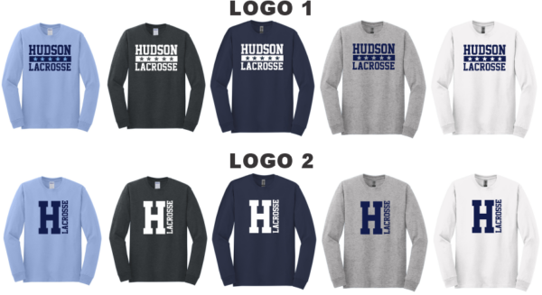 02.) Hudson High School Girls Lacrosse 54000 Cotton L/S Tee