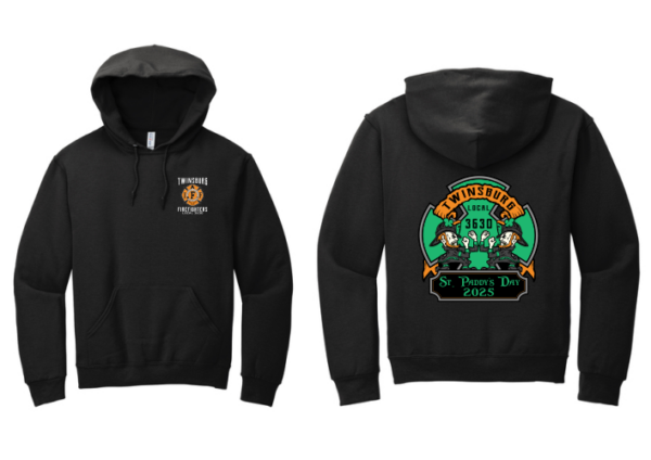 03.) Twinsburg Firefighters Local 3630 Calle. Patrick's Day 996M JERZEES® - NuBlend® Pullover Hooded Sweatshirt