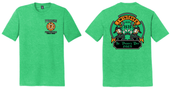 02.) Twinsburg Firefighters Local 3630 Calle. Patrick's Day DM130 Perfect Tri® Crew S/S Tee