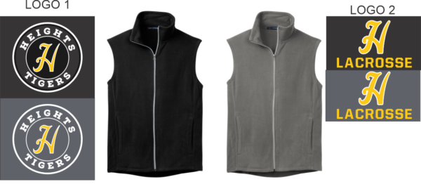 34.) Cleveland Heights LAX F226 Embroidered Microfleece Vest