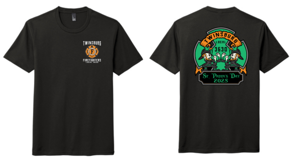 01.) Twinsburg Firefighters Local 3630 Calle. Patrick's Day DM130 Perfect Tri® Crew S/S Tee