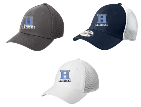 12.) Hudson High School Girls Lacrosse NE1020 Embroidered Mesh Stretch Fit Baseball Hat