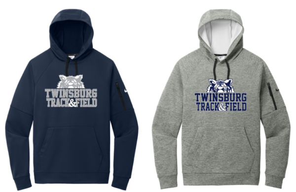 12.) Twinsburg High School Track and Field NKFD9735 Nike Therma-FIT Pocket Pullover Fleece Hoodie