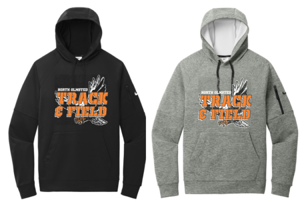 15.) North Olmsted High School Track and Field NKFD9735 Nike Therma-FIT Pocket Pullover Fleece Hoodie