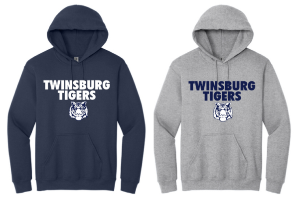 04.) Twinsburg Tigers Apparel 18500 Sudadera con capucha de algodón