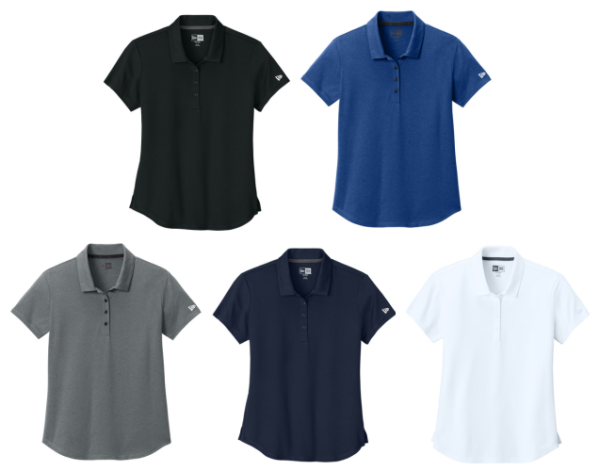 23.) St. Basil Golf Outing LNEA225 Embroidered Ladies Dark Color New Era Power Polo