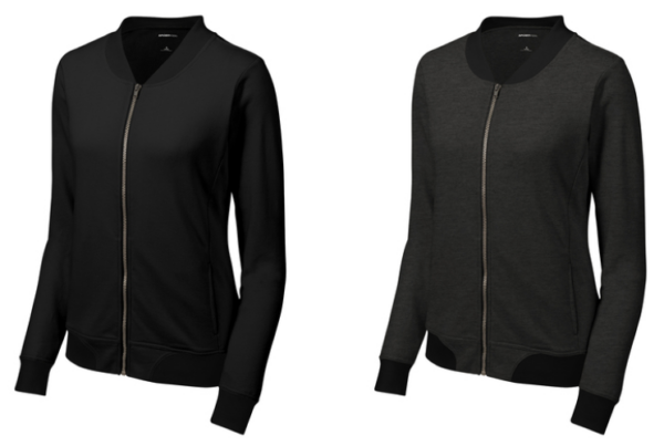 14.) Calle. Basil Golf Outing LST274 Embroidered Women's Lightweight French Terry Bomber