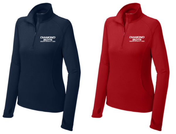 18.) Diamond Boys LST850 Embroidered Sport-Tek Dri-Fit Ladies Stretch 1/2-Zip Pullover