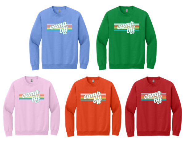 09.) BFF Sticker Club Camp 18000 Crewneck Sweatshirt