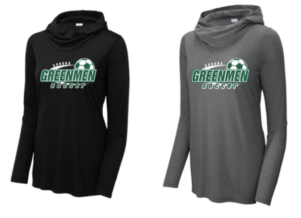 11.) Aurora Soccer lst406 Tri-Blend Wicking Long Sleeve Ladies Hoodie