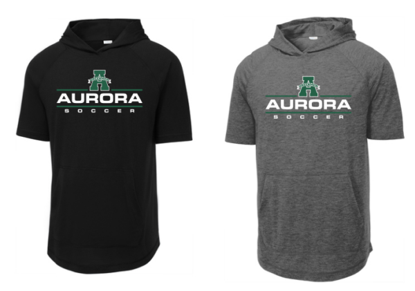 10.) Aurora Soccer ST404 Tri-Blend Wicking Short Sleeve Hoodie