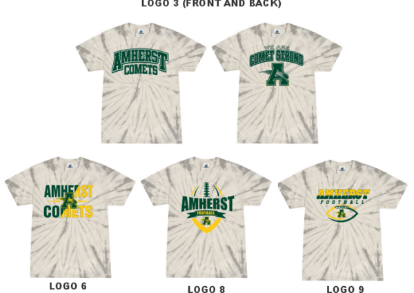 13B.) Amherst Fall Spiritwear 1001 Colored S/S Tie Dye Tee