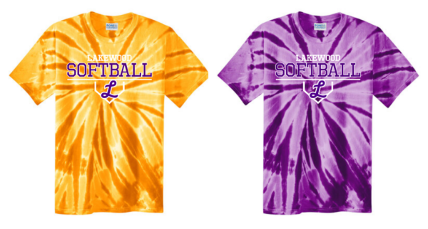 02.) Lakewood Rec Softball PC147 Colored S/S Tie Dye Tee