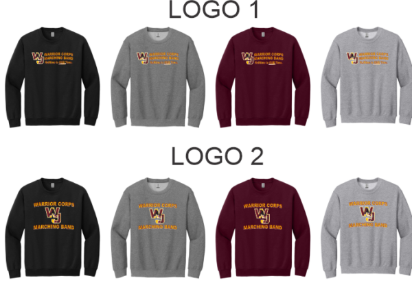 03a.) Walsh Jesuit Warrior Corps Spiritwear 18000 Sudadera de cuello de la tripulación (Adult)