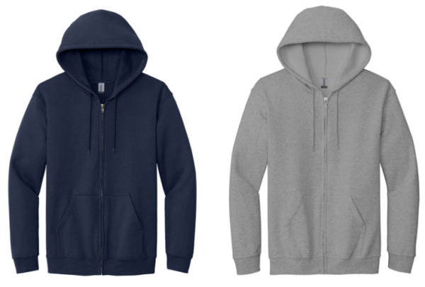 36.) Julie Billiart 18600B Embroidered Full Zip Cotton Youth Hoodie