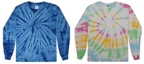 09.) Lewis Elementary Fall Spiritwear 2000 Colored L/S Tie Dye Tee