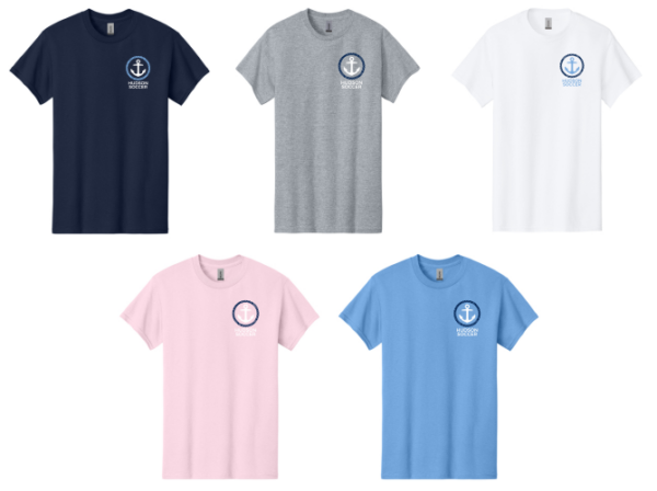 01.) Hudson HS Girls Soccer 5000 S/s algodón TEE