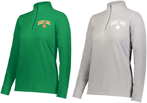 15.) St Ann 6864 Embroidered Ladies Micro-Lite Fleece 1/4 Zip Pullover