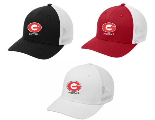 14.) Ginn Elite Football C812 Embroidered Port Authority® Flexfit® Mesh Back Cap