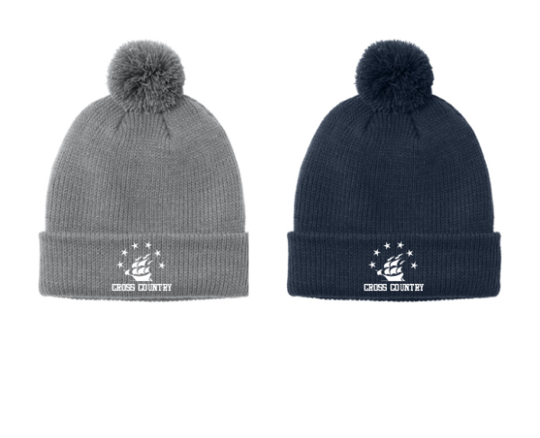 23.) Hudson Girls Cross Country C978 Embroidered Cozy Pom Beanie