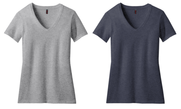 08.) Orchard Fall Spiritwear DM1190L Ladies Perfect Blend V-Neck Tee