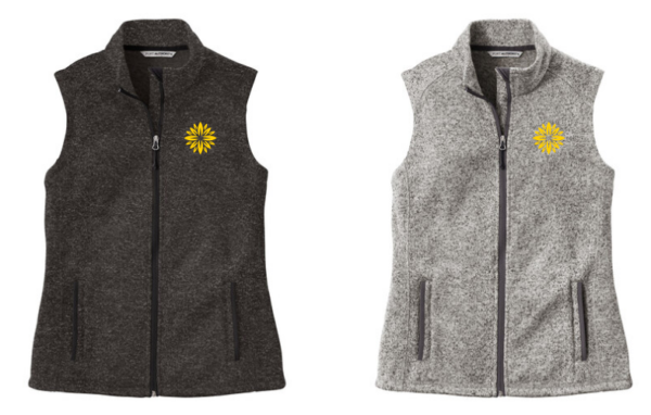 25.) Julie Billiart L236 Embroidered Sweater Fleece Vest
