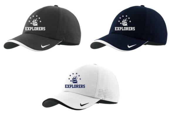 09.) Hudson HS Girls Tennis NKFB6445 Embroidered Nike Dri-FIT Perforated Performance Cap
