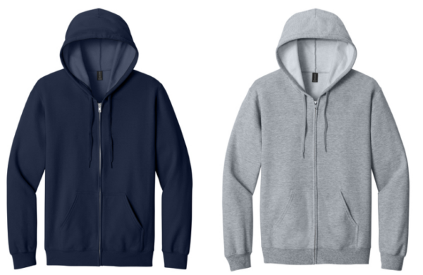 37.) Julie Billiart SF600 Embroidered Midweight Fleece Full-Zip Hooded Sweatshirt