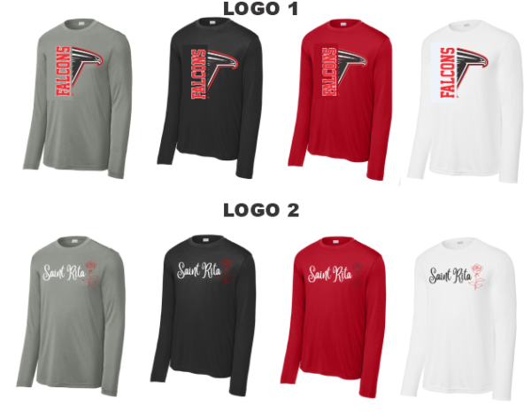 05.) Saint Rita Spiritwear ST350LS L/S Dri-Fit Tee