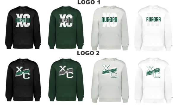 14.) Aurora MS/HS Cross Country 1454/2454 Sudadera con capucha Dri-Fit