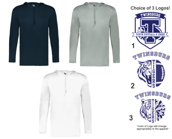 18.) Tyfc Spiritwear 4105 TEE DRI-FIT de B-Core L/S Hood