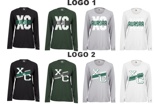 10.) Aurora HS/MS Cross Country 4164 L/S Damas Dri-Fit Tee