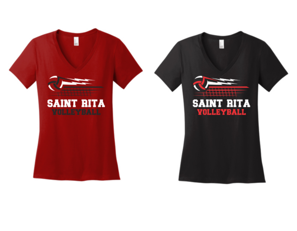 07.) Calle. Voleibol Rita DM1170L Ladies S/S V-Choquel TEE