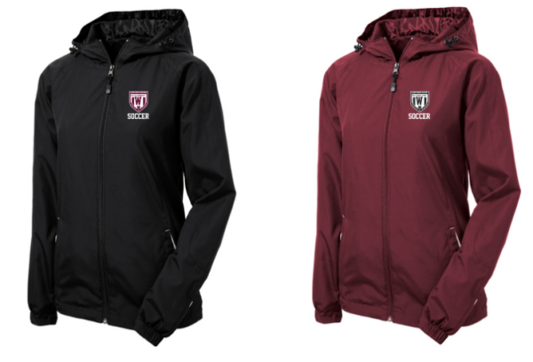 17.) Woodridge Soccer LST76 Embroidered Ladies Colorblock Hooded Raglan Jacket