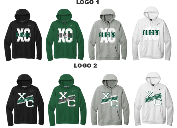 05.) Aurora HS/MS Cross Country CJ1611 Nike Club Fleece Pullover Hoodie