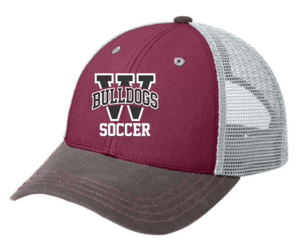 15.) Woodridge Soccer DT616 Embroidered Tri-Tone Mesh Back Cap
